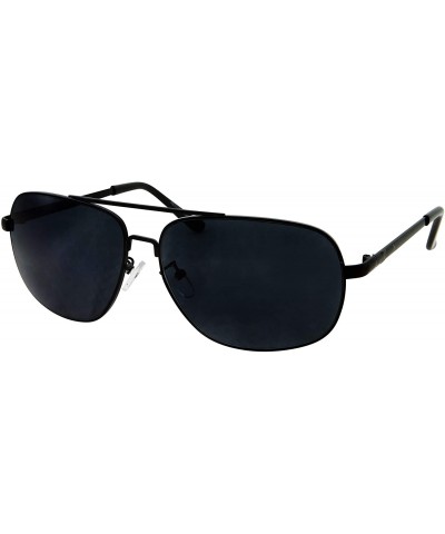 Round XXL Black Extra Large Wide Sunglasses Big Heads - Secret Service Style - 150mm - C218RG5CSQQ $27.57