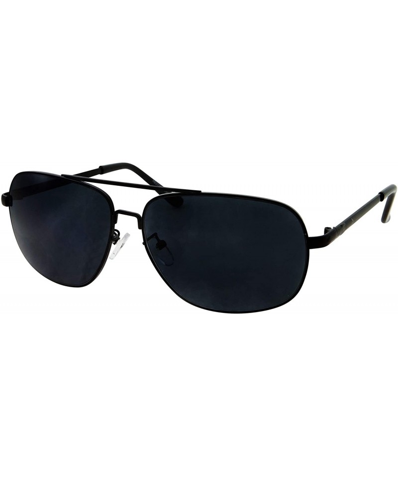 Round XXL Black Extra Large Wide Sunglasses Big Heads - Secret Service Style - 150mm - C218RG5CSQQ $18.14