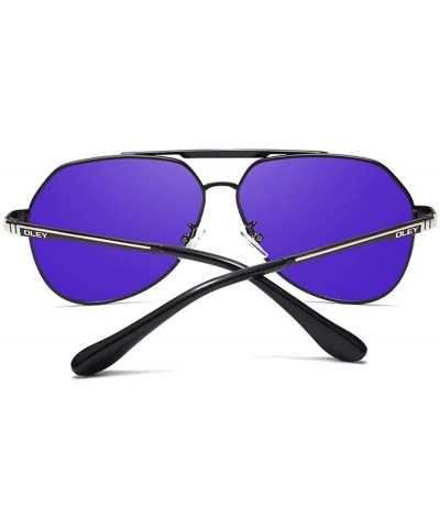 Oversized Men's Sunglasses Brand Designer Pilot Polarized Male Sun Glasses Y7700 C1BOX - Y7700 C3box - C918XDWWLT8 $15.15