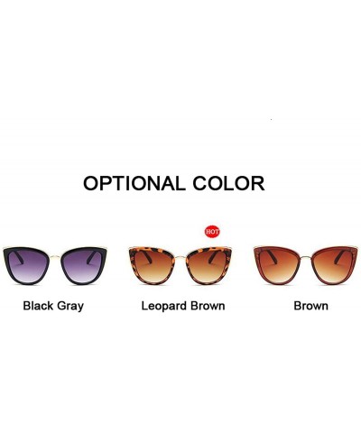 Cat Eye Vintage Cat Eye Sunglasses Women Retro Driving Round Metal Frame Sun Glasses Female Mirror UV400 - CC198ZX6Y33 $33.37