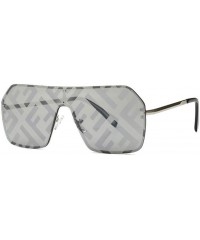 Rimless Oversized Sunglasses Fashion Sun Glasses Woman Retro Glasses Square Rimless Shield Sunglasses - No.2 - C718T0YQZ80 $1...