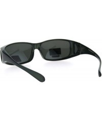 Rectangular Polarized Womens Pearl Rectangular 60mm OTG Fit Over Sunglasses - Grey - CT185G5SRCQ $13.12