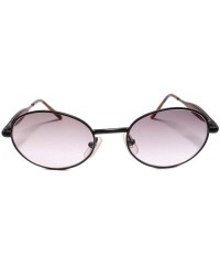 Oval Mens Classic Exotic Vintage Deadstock Retro Style Oval Sunglasses - Black - CS18WDCRMY7 $10.56