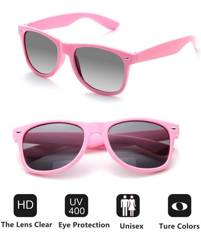 Wayfarer Wholesale Sunglasses Bulk for Adults Party Favors Retro Classic Shades 10 Pack - Pink - CP18REZKX3N $19.25