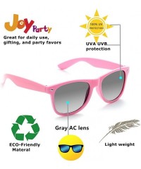 Wayfarer Wholesale Sunglasses Bulk for Adults Party Favors Retro Classic Shades 10 Pack - Pink - CP18REZKX3N $19.25