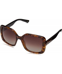 Square Women's PLD4072/S Square Sunglasses - Dark Havana/Polarized Brown Gradient - 55mm - CT18II4X0UH $57.57