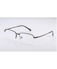 Round Unisex metal frame glasses- classic round metal transparent lens flat mirror - C - C318RX045UN $58.43