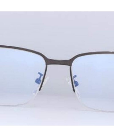 Round Unisex metal frame glasses- classic round metal transparent lens flat mirror - C - C318RX045UN $58.43