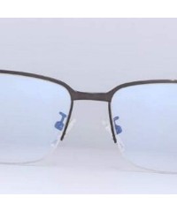 Round Unisex metal frame glasses- classic round metal transparent lens flat mirror - C - C318RX045UN $58.43