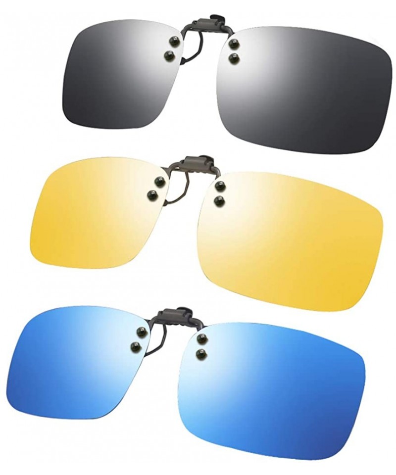 Round Polarized Mens Classic Trendy Stylish Sunglasses UV400 Clip-on Over Precription Glasses NCS004 - C718Z9LQI3N $35.24