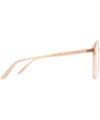 Oversized Retro Oversized Round Sunglasses for Woman Lightweight Vintage Double Bridge Frame - Sandybrown - CH193QAU97I $15.78