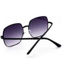 Shield New Square Sunglasses- Men & Women's Unisex Ultra Lightweight Metal Spiral Full Rimmed Sun Glass Goggle Eyewear - CT18...