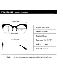 Semi-rimless Womens Cateye Round Sunglasses UV400 Eyebrow Half Semi-Rimless FW2001 - C2-grey Clear - C718D9H0SWT $15.99