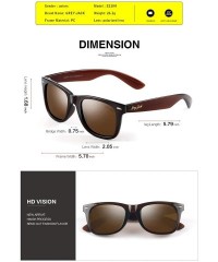 Oversized Classic Polarized Horn Rimmed Sunglasses for Men Women - Brown - C11898UWRIK $18.80