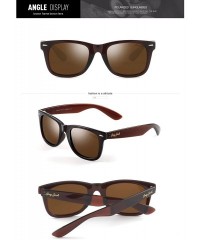 Oversized Classic Polarized Horn Rimmed Sunglasses for Men Women - Brown - C11898UWRIK $18.80