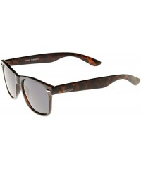 Oversized Retro 80's Classic Colored Mirror Lens Square Horn Rimmed Sunglasses for Men Women - C517YYWQWKI $30.64
