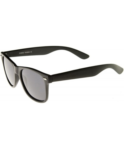 Oversized Retro 80's Classic Colored Mirror Lens Square Horn Rimmed Sunglasses for Men Women - C517YYWQWKI $30.64