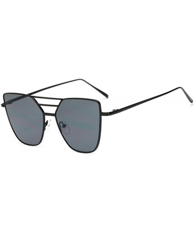 Square Oversized Sunglasses Small Square Polarized Sunglasses for Men and Women Polygon Mirrored Lens Retro Eyewear - CW18UL4...