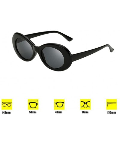 Oval Oval Sunglasses Mod Style Retro Thick Frame Fashion Eyewear - Tortoise/Brown - CW188QYH4DO $14.14