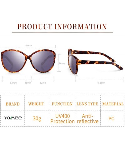 Oversized Oversized Classic Black Womens Sunglasses - UV400 Lens - with Zipper Case - Brown - CE18RRXCADI $11.88