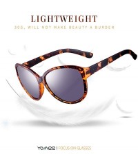 Oversized Oversized Classic Black Womens Sunglasses - UV400 Lens - with Zipper Case - Brown - CE18RRXCADI $18.07