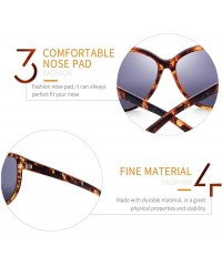 Oversized Oversized Classic Black Womens Sunglasses - UV400 Lens - with Zipper Case - Brown - CE18RRXCADI $18.07