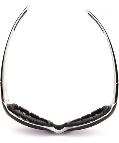 Rectangular Ava Convertible Rectangular Sunglasses-Black & White Frame/Smoked Anti Fog Lens-One Size - CS1196G275H $34.17
