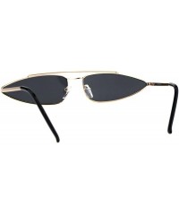 Oval Vintage Retro Skinny Sunglasses Womens Indie Fashion Shades UV 400 - Gold - CO18GZSOW5K $11.11