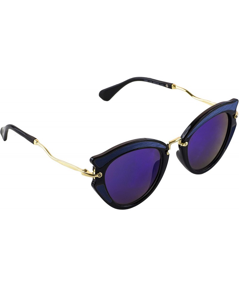 Cat Eye Women's Sunglasses with Reflective Lense - Cat Eye Design - CH18TI3E83M $8.38