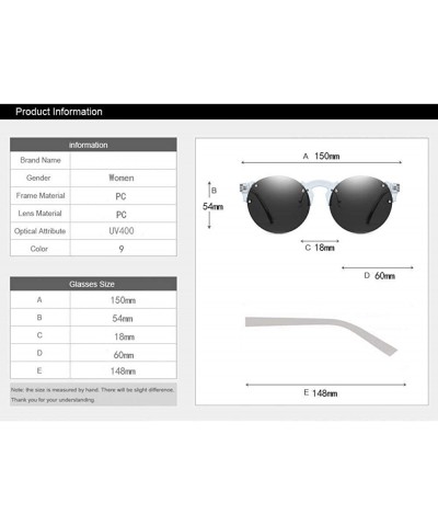 Rimless Fashion Rimless Sunglasses Women Brand Design Female Sun Glasses Ladies 1 - 8 - CQ18XGEO08Z $9.62