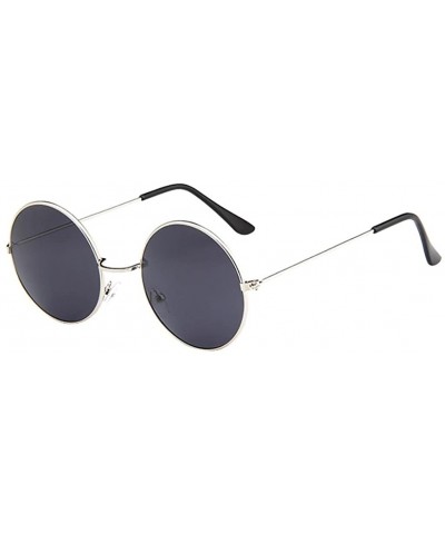Round Women Men Vintage Retro Glasses Unisex Driving Round Sunglasses - C918EUIL7WI $17.88