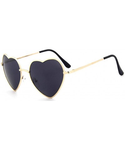 Square Ladies Heart Shaped Sunglasses Metal Women Designer Fashion Rimless Lenses Sun Glasses - C11 - CX18Y6GTH6K $17.39