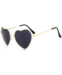 Square Ladies Heart Shaped Sunglasses Metal Women Designer Fashion Rimless Lenses Sun Glasses - C11 - CX18Y6GTH6K $17.39