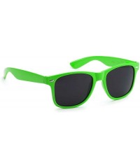 Wayfarer Classic 80's Vintage Style Sunglasses Polarized or Standard Lens - Neon Green- Smoke - C318E9RN9O0 $9.50