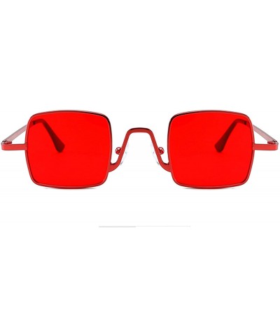 Sport Classic style Square Sunglasses for Men or Women metal PC UV 400 Protection Sunglasses - Red - CC18SARE9RK $24.93