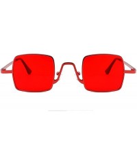 Sport Classic style Square Sunglasses for Men or Women metal PC UV 400 Protection Sunglasses - Red - CC18SARE9RK $24.93