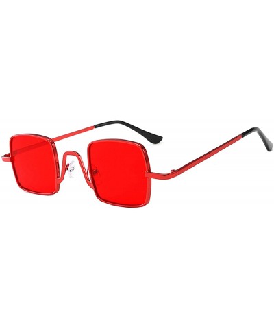 Sport Classic style Square Sunglasses for Men or Women metal PC UV 400 Protection Sunglasses - Red - CC18SARE9RK $24.93