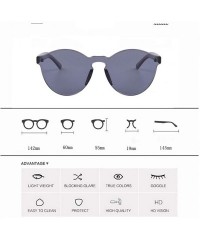 Wrap Designer Style Sunglasses Frameless Transparent Glasses Candy Color Couple Sunglasses - Yellow - C718TQU8Q7E $7.31