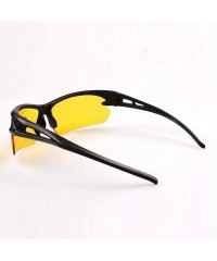 Wrap Unisex Sunglasses Bike Running Driving Fishing Golf Baseball Glasses Sunglasses - Yellow - CF190752S8L $10.99