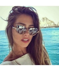 Cat Eye Polarized Half Frame Sunglasses-Retro Classic Cat Eyes Shade Glasses Eyewear - H - CS190OKMNYG $32.93