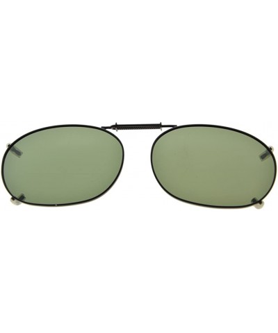 Rectangular Metal Frame Rim Polarized Lens Clip On Sunglasses 2 1/16"x1 3/8" - G15 - CU183K8NLD5 $23.27