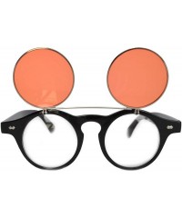Round Steampunk Vintage Retro Round Circle Gothic Hippie Colored Plastic Frame Sunglasses Colored Lens - C6183QATZX0 $24.76
