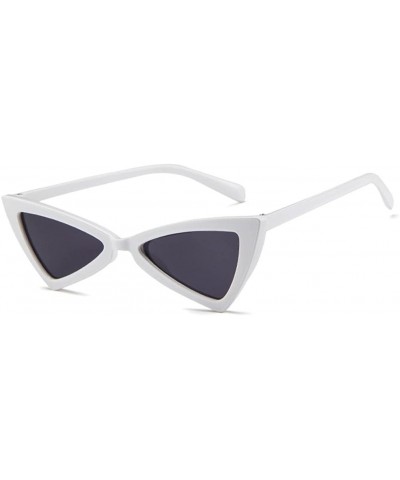 Square MOD-Style Cat Eye Series Triangle Sun Glasses Glare-proof Glasses - White - CJ189SAKCYN $32.29