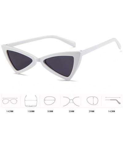Square MOD-Style Cat Eye Series Triangle Sun Glasses Glare-proof Glasses - White - CJ189SAKCYN $14.83