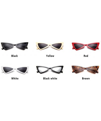 Square MOD-Style Cat Eye Series Triangle Sun Glasses Glare-proof Glasses - White - CJ189SAKCYN $14.83