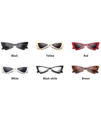 Square MOD-Style Cat Eye Series Triangle Sun Glasses Glare-proof Glasses - White - CJ189SAKCYN $14.83