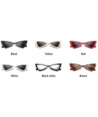Square MOD-Style Cat Eye Series Triangle Sun Glasses Glare-proof Glasses - White - CJ189SAKCYN $14.83