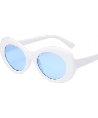 Round Retro Vintage Narrow Cat Eye Sunglasses for Women Clout Goggles Plastic Frame Outdoor Sports Beach Trip - D - C0194Z4U5...
