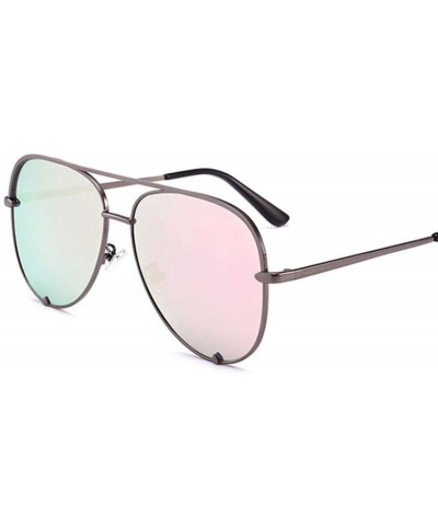 Goggle Mini Black Sunglasses Luxury Women Fashion 2019 Mirror Pink Glasses Pilot Style Adult Girls Gradient UV400 - CP198AHMX...