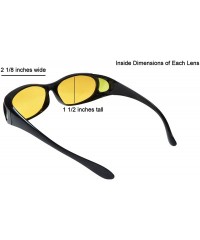 Shield Polarized Sunglasses that Fit Over your Prescription Glasses Featuring HD Night Driving Lens (2 Pair Included) - C218N...